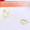 20Pcs Golden Metal Message Clips Durable Multi-Function Memo Holders 5