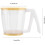 Flour Sifter with Lid for Baking, Plastic Manual Sifter for Cakes with Precise Portion Control 2