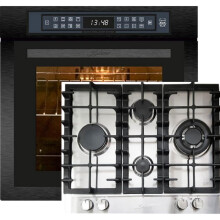 Kaiser EH 6306 RS Four à encastrer 79 L + KG 6364 Plaque de cuisson à gaz 60 cm