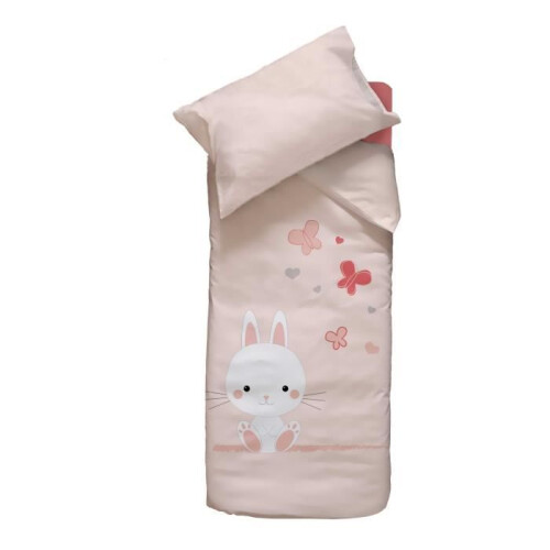Rabbit bed set - Pink - 100 x 140 cm