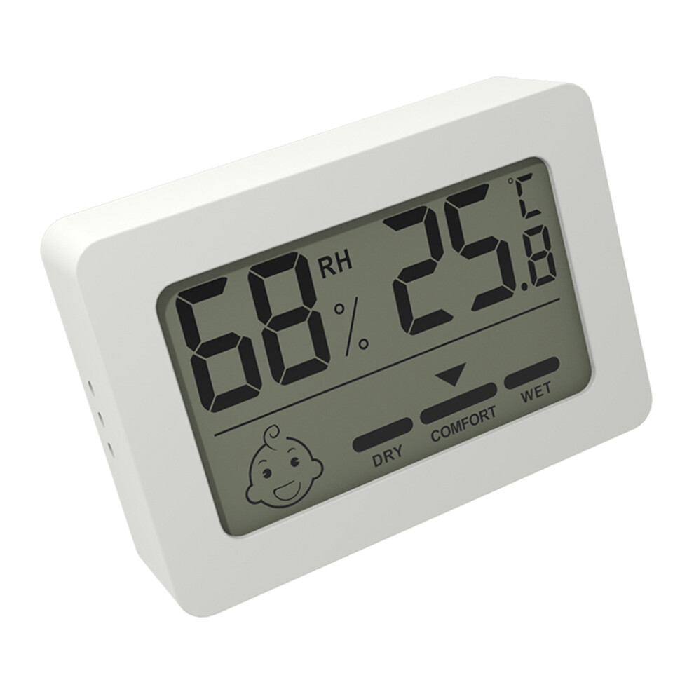White/Black Digital Indoor Thermometer Hygrometer, Lcd Display, /, Compact