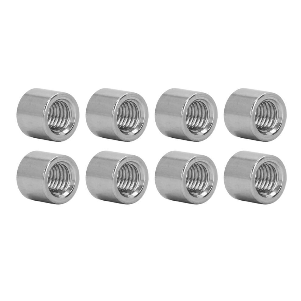 50Pcs M8 Female Thread Coupling Nut Stainless Steel, 10Mm Length 8281371740654