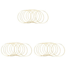 24 Peças Anéis Apanhador de Sonhos de 8 Polegadas Argolas de Metal Anel de Macramê para Artesanato e Suprimentos de Apanhador de Sonhos, Ouro