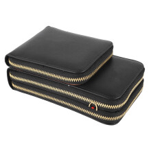 Sac pour téléphone en cuir PU noir avec écran tactile, bandoulière unique pour femmes, petite taille