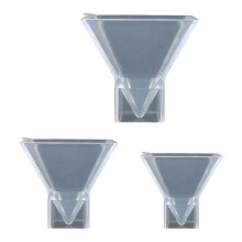 3x Clear Pyramid Silicone Mold Resin Casting Mould DIY Epoxy Crystal T