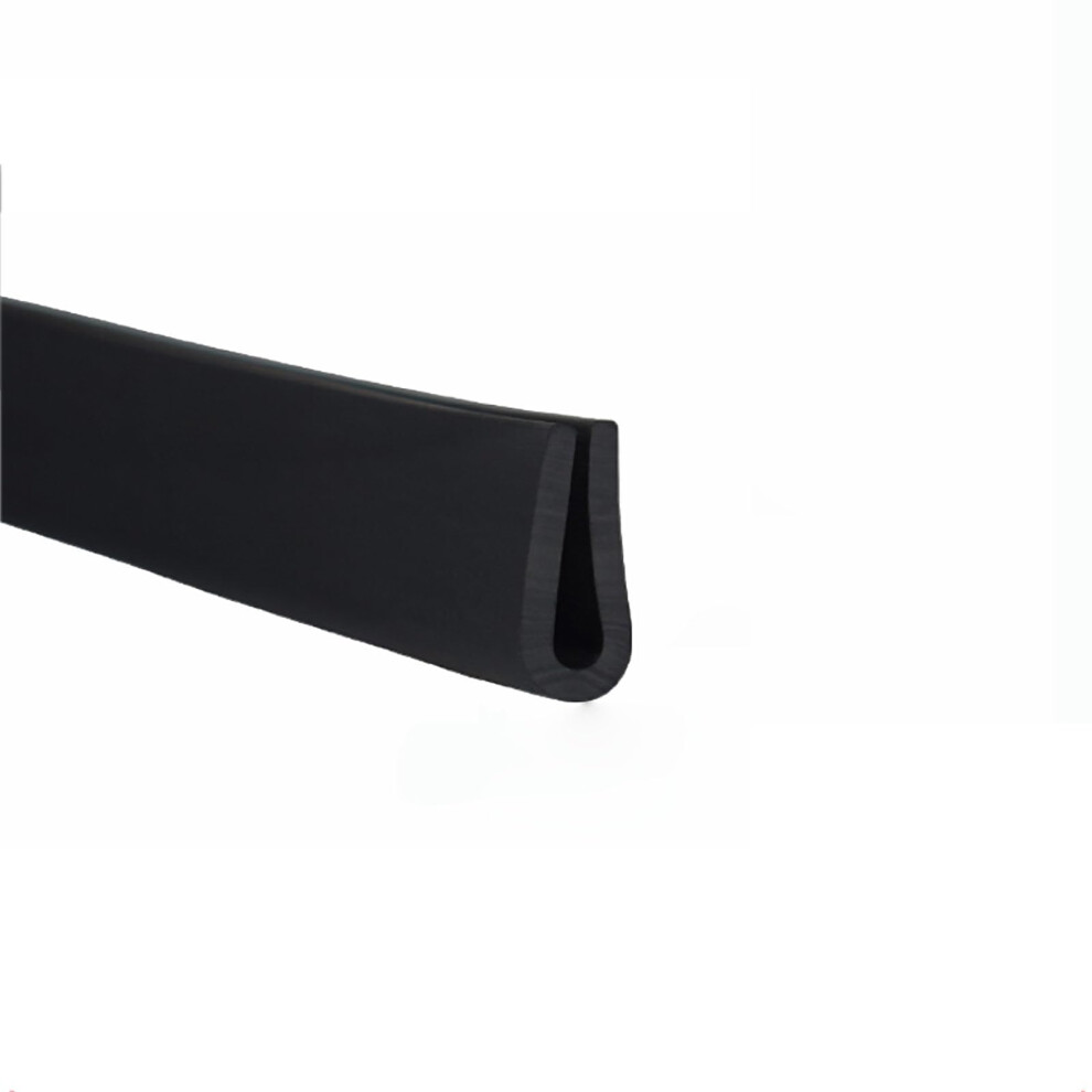 Ushaped Rubber Channel, Round Bottom, 3.28 Feet, Rubber Edge Trim, For Car Doors, Hatches, Glass Steel Panels, Easy To Cut, 18Mm X 8Mm. Black 9412369840790