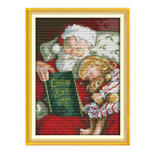 Cross Stitch Kits Santa Claus Needle Work for Adults Home Wall Decorat
