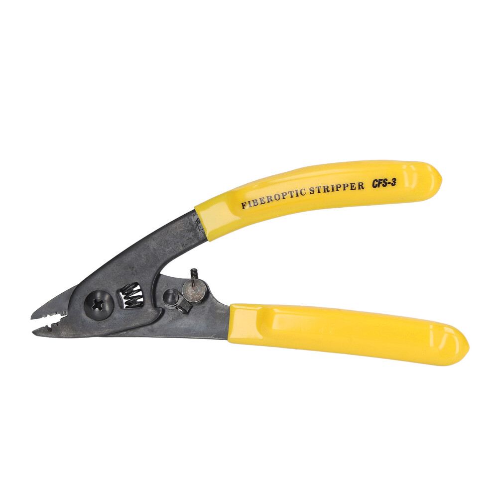 Labor Saving Fiber Optic Strip Pliers 3 Port Hole Non Slip Ergonomic Tool 9431372290088