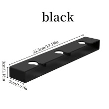 (1pc:Black) Oppbevaringsstativ for hengende kopper i polert overflate i plast |No-Drill Vinglass Holder, Underskap Glass Tørking