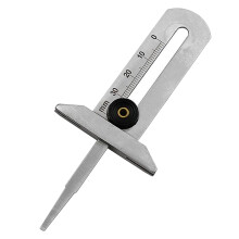 Stainless Steel Tyre Depth Gauge Tread Depth Gauge Keyring Tread Ruler