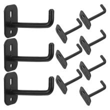Schwarze, robuste 1/4"-Lochwandhaken (5,30 x 3,70 x 3,00 cm), Metallhaken und Organizer für Regale und Bastelräume