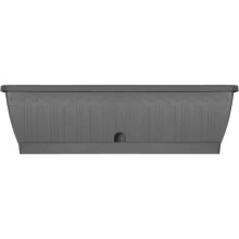 Jardinière TERRAFLOR - Kunststoff - Anthrazit - Rechteckig - 60x19,5xH18cm - mit Wasserreservoir - 100% recycelbar - Garden ID