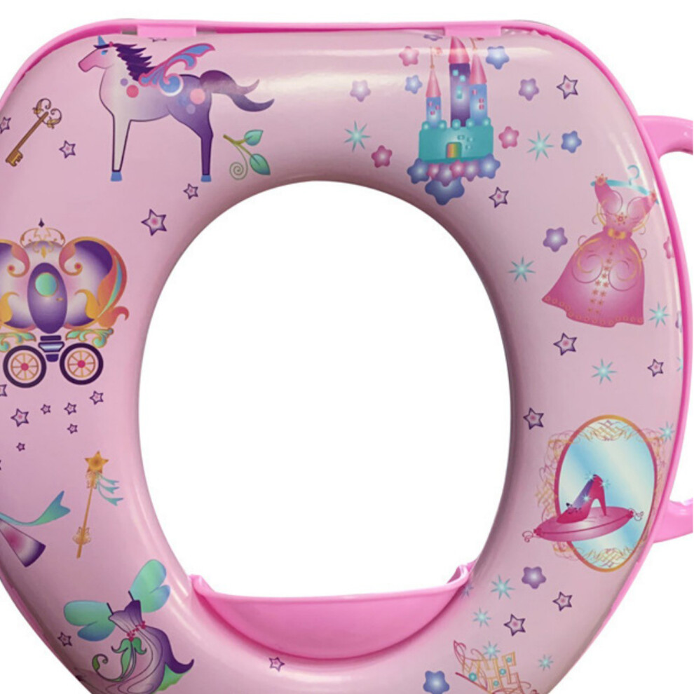 Baby Potty Seat With Armrests, Soft Cushion, Hygienic & Universal Pink