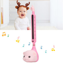 Jouet musical électronique pour enfants, synthétiseur porc rose de dessin animé, multifonctionnel