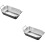 2Stk Snacktablett Mit Griffen, Silber, Langlebig & 10