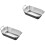 2Stk Snacktablett Mit Griffen, Silber, Langlebig & 7
