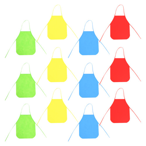 36Pièces Tablier Enfant Non- Jetable Peinture Multi