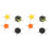 8Pièces Outils Nail Art Dotting Metalliques Multicolores 4