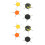 8Pièces Outils Nail Art Dotting Metalliques Multicolores 6