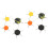 8Pièces Outils Nail Art Dotting Metalliques Multicolores 5