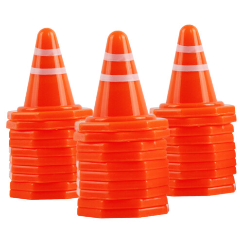 100Pièces Jeux Educatifs Mini Cônes Signaux De Circulation Orange 1