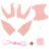5Ensembles Kit Couture DIY Grues En Cuir PU Rose Assemblage Facile 2