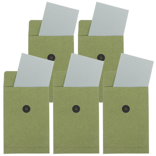 15Pièces Enveloppes En Vert Pour Documents 1