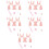 5Ensembles Kit Couture DIY Grues En Cuir PU Rose Assemblage Facile 9