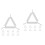 20Pièces Râtelier Creuset Triangle En Fer Pour Enseignement 6