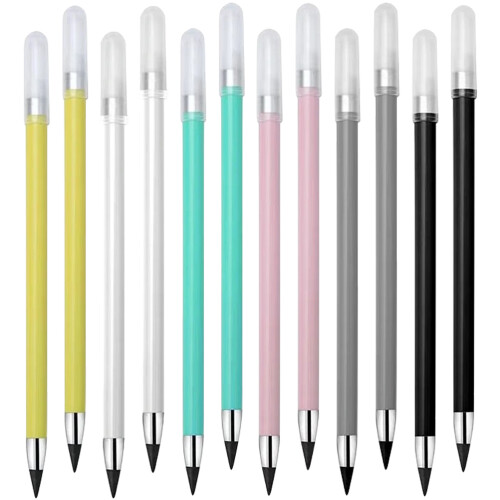 24Pièces Crayons Durables Sans Encre Usage Graphite Plastique 2
