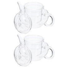 6Pièces Théière En Verre Infuseur Ergonomique