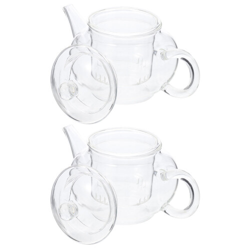 6Pièces Théière En Verre Infuseur Ergonomique