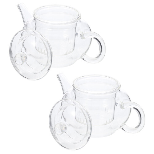 6Pièces Théière En Verre Infuseur Ergonomique 2