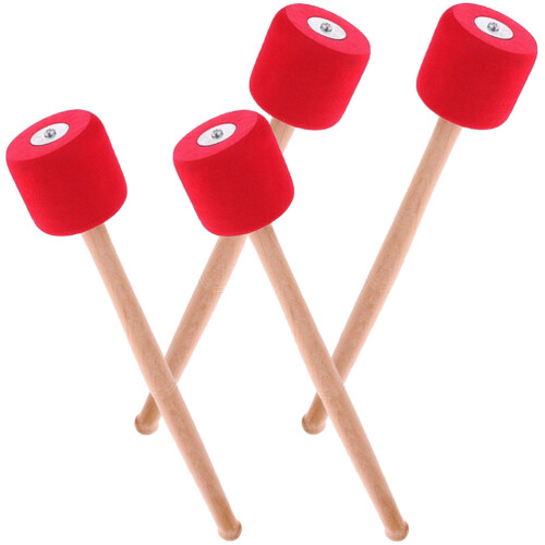 8Paires Maillets Grosse Caisse Bois Rouge Mousse Eva Performance 2