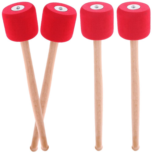 8Paires Maillets Grosse Caisse Bois Rouge Mousse Eva Performance