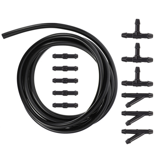 5Sets Windshield Washer Fluid Hose Kit with Connectors for Car Washer