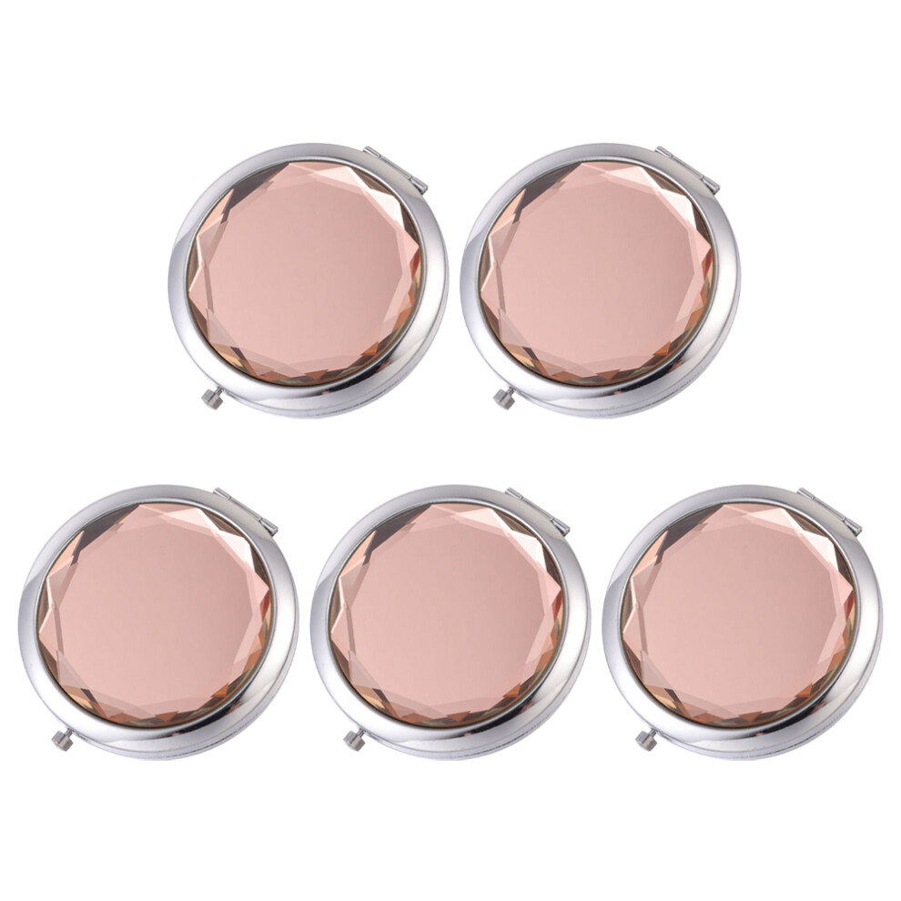 Solustre 20Pcs Mini Travel Makeup Mirrors Double-Sided Metal Portable Compact