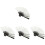 4Pièces Éventails Miniatures En Bambou Argenté Pour Décoration 4