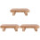 3Pcs Footstools Light Brown Stepping Stools with Strong Base 4