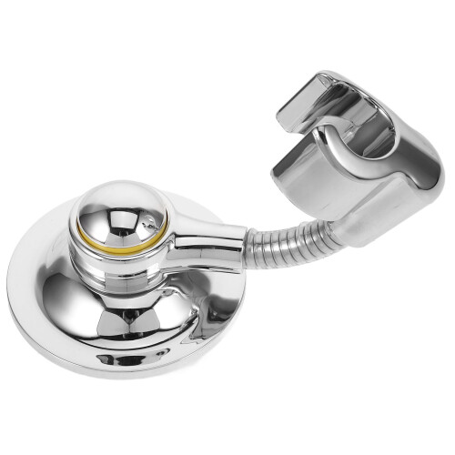 5Pcs Wall Mounted ABS Shower Handle Holder Silver Bathroom Accessory 1