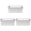 3Pcs Iron Cookie Boxes Silver Decorative Tins for Cookies and Candies 3