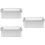 3Pcs Iron Cookie Boxes Silver Decorative Tins for Cookies and Candies 8