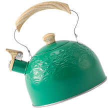 2Pcs Practical Green Stainless Steel Heating Kettle for Household Use