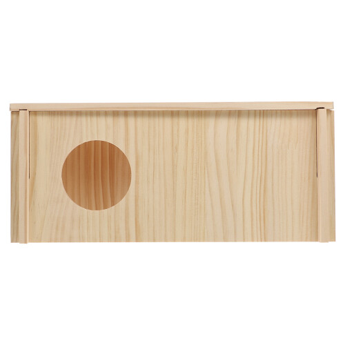 3Pcs Khaki Bite-Resistant Wooden Hamster Hideouts Cage Accessories 2