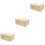 3Pcs Khaki Bite-Resistant Wooden Hamster Hideouts Cage Accessories 6