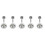 5Pcs Wall Mounted ABS Shower Handle Holder Silver Bathroom Accessory 11