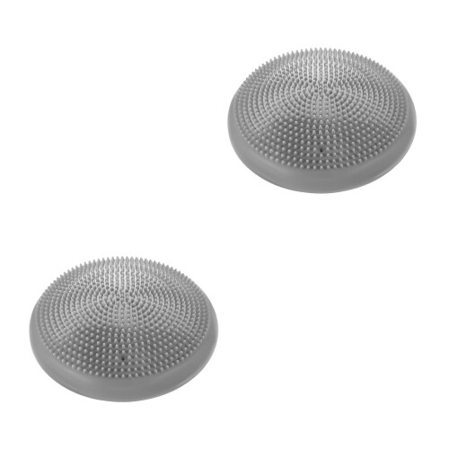 2Pcs Grey Balance Disc Wobble Cushion for Ergonomic Core Exercise 2