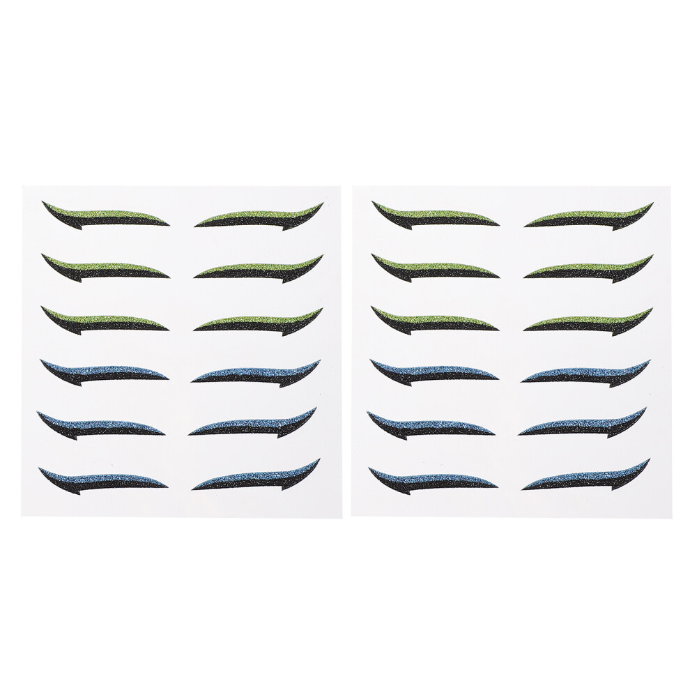 Villcase 36Pairs Reusable Eyeliner Stickers Double Eyelid Tapes Assorted Color