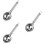 3Pcs Kitchen Egg Separator Silver Stainless Steel Yolk White Divider 9