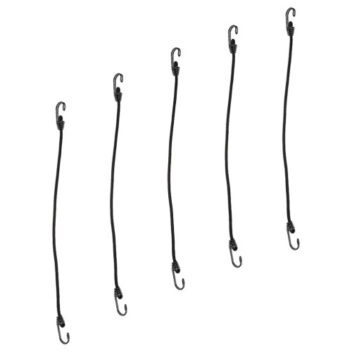 10Pcs Black Elastic Tensioner Belt with Hook for Secure Transport